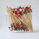 Kaximu Christmas Fruit Picks Candied Haws Tools Holiday Decoration Picks Internet Celebrity Cartoon Style Picks Disposable Forks Christmas Themed Bamboo Picks Combination Christmas Mix 50 Sticks + Glutinous Rice Paper 100 Pieces
