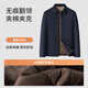 MONTAGUT Jacket Men's Autumn and Winter Water-Repellent Mulberry Silk Cotton Lapel Business Casual Cotton Jacket Navy 52