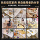 Table simple rental house desktop computer table rectangular home office desk bedroom girls learning writing desk curved model warm white 120*60CM assembly
