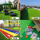 Simulated lawn, artificial artificial plastic, fake turf carpet, green fence decoration, bedding, balcony outdoor kindergarten, 2.5 cm encrypted high-quality spring grass, 95% of customers choose it, 1 meter wide x 5 meters long