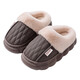 New autumn and winter thick-soled non-slip non-slip boys and girls indoor home winter plus velvet warm cotton slippers upgraded version bean paste-slippers 12 36/37 adults one size too small