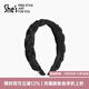 She s Akiko retro twist fabric hairband high skull headband pressure hair high-end hairpin headband hair accessories birthday gift black G0