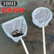 Ultra-dense eye 100 mesh wooden handle stainless steel fishing net copy fish net pocket fish net set fish dung fishing gear fish pond cleaning 30 cm handle square head double border