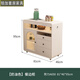 Platinum and cream style lacquered sideboard for home living room kitchen storage storage cabinet integrated wall side cabinet tea cabinet wine cabinet single door cabinet length 81cm high 95cm door-to-door installation