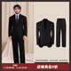 CULTUM Gentleman Armor Cavalry Twill Fabric CULTUM Business Commuting Anti-Wrinkle Easy-Care Suit Suit Men's Suit Black Two-piece Set 54 B