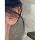 Pumanzhuji 18k gold sweet style mini small gold flower earrings exquisite small fashionable design ear jewelry for girlfriends and besties mini small gold flower earrings