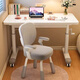 Yulin movable desk computer desk office desk student home bedroom table lift workbench bedside table YLZ22 80*60cm white-(hand lift + universal wheel)