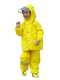 Fantasy children's raincoat overalls rain pants one-piece Anji play clothes dual-purpose waterproof full body boys and girls kindergarten set 901 yellow overalls + top M M