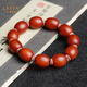 Layun Feiyin collectible old beeswax date bead bracelet for men, amber optimized old bead material, reflow pattern barrel bead hand, fine old wax, about 16mm