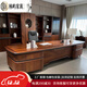 Solid wood executive desk boss desk light luxury modern simple black walnut general manager office high-end 2.2 meter desk black walnut
