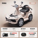 Children's electric car four-wheel toy car baby car male and female children remote control toy car can sit on toy car ice fog blue single drive 6V4