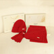 Siggi pure wool scarf hat gloves three-piece set winter girls warm birthday New Year red gift box same style across the night