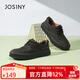 Zhuoshini men's shoes 2025 new autumn casual leather shoes men's high-end sneakers British business casual shoes black 40