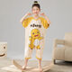 Girls one-piece pajamas summer thin pure cotton short-sleeved snap sleeping bag children baby little girl air-conditioned home clothes M02 one-piece cotton one-piece suit recommended by the store manager 90 size 8 height 90-103cm