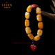 Layun Feiyin Beeswax Pixiu Bracelet for Men and Women Single Circle Amber Bracelet South Red Ruyi Lock Bracelet Light Luxury Gift About 8*14mm