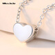 Miss JuJu pt950 platinum love pendant for women, fashionable platinum heart-shaped necklace for wife, single pendant 0.8-1.0g + delivery silver chain