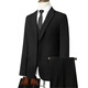 Playboy (PLAYBOY) suit men's high-end business casual professional formal suit men's full set wedding banquet groomsman suit non-ironing black suit, shirt, trousers, tie M 170 118-134Jin Jin equals 0.5 kg