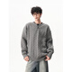 Sensational cable Henry collar sweater for men and women, autumn lazy style knitted sweater, light gray M