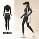 Bo Naling Yoga Suit Women's Sports Suit Women's Sports Suit Three-piece Running Sports Fitness Suit Pilates Training Suit Xingyao Black Yoga Suit Three-piece L Suitable for 105-115 Jin Jin equals 0.5 kg