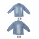 CBXLAB hip-hop trendy brand blue skin-friendly loose soft hot girl denim jacket hip-hop street American casual pants trendy in stock - long blue hip-hop denim jacket S