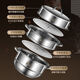 Steaming steamer stainless steel household food grade extra thick soup pot steamed buns three or four layers universal induction cooker large glass tube ear 4 layers 40cm