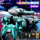 He Jiangong six-wheel stunt remote-controlled launch water bomb tank car children's toy gesture sensor off-road vehicle boy car gift four-wheel stunt water bomb tank car handle single remote control green recommended dual battery life 80 minutes + 100,000 water bombs + replacement if broken + lifetime warranty