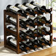 Middle storekeeper simple wine rack storage rack solid wood wine cabinet red wine display rack home decoration bar small wine display rack original color model-2nd floor 43CM