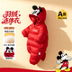 Disney (Disney) winter children's clothing for boys and girls, down jumpsuit, comfortable and warm outdoor hooded romper, red 73cm