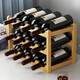 Middle storekeeper simple wine rack storage rack solid wood wine cabinet red wine display rack home decoration bar small wine display rack original color model-2nd floor 43CM