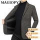 MAGIOPY luxury high-end brand suit men's jacket autumn and winter new business casual slim fit young and middle-aged dad wear gray M 170
