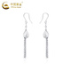 CHINA GOLD PT950 sparkling scale tassel drop-shaped ear hooks for women new Valentine's Day birthday gift for girlfriend and wife Shining scale tassel drop-shaped ear hooks one pair about 5.1g