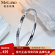 Meluxe Mina ready stock sparkling PT950 platinum bracelet for women crushed ice platinum bracelet birthday gift for wife 14.29g-54mm