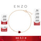 Chow Tai Fook ENZO 18K gold garnet diamond love bracelet gift 17.5cm EZV8583