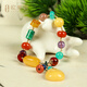 OUCERNY Beeswax Duobao Bracelet Blood Amber Amethyst Southern Red with Amber Water Drop Pendant Bracelet Beeswax Women's Heart Color