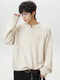Xiaohongshu's popular men's Henry collar sweater for men in autumn, old money style top pullover sweater, lazy and high-end, dark gray (charcoal gray), M size is slightly too large, one size fits all