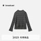 Broadcast mall same style micro-flared sleeve sweater for women 25 autumn and winter new style gray style sweater BDS4SD3705 G20 frost gray L