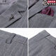 Gioia Italian suit men's business casual striped suit formal groom wedding dress slim professional suit 502 gray plaid one button back center slit L 175/92A recommended 120-140 Jin Jin equals 0.5 kg