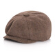 Oxygen Mo Newsboy Hat Children's Advance Hat Boy Woolen Octagonal Hat Girl Painter Baby Brown Beret Parent-Child Brown M 48 Pier Size 46-48C About 1 Year Old x Choose According to Head Circumference