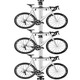 TOTTA mountain bike rack wall parking rack road bike balance car exhibition rack indoor bicycle storage rack overhead storage rack 3.4 meters 2 sets of aluminum alloy hooks