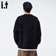 CHOCOOLATE it fake two-piece Henry collar sweatshirt men's 2025 autumn and winter new casual sweater top black M recommended 90Jin Jin equals 0.5kg -110Jin Jin equals 0.5kg