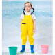 Jiaojing Children's Water Play Jumpsuit Kindergarten Waterproof Clothes Men and Women Rain Shoes Catching Fish Rain Pants Beach Size 21 Children's Pink Overalls (Pocket) Size M 30 (Shoe Inner Length 19c)