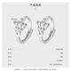 Wanfulong Platinum 950 Crown Earrings Fashion Boutique Platinum Earrings Earrings 2025 New Style Birthday Gift for Girlfriend Platinum PT950 Crown Earrings 2.69g