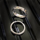 Old temple couple's sterling silver pair of fortune rings for women and men, light luxury niche design, original closed mouth, Hong Kong code No. 27