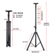 Depusheng audio floor stand speaker tripod professional square dance audio universal telescopic folding portable trolley KTV stage thickened weighted shelf thickened floor stand pair