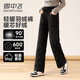 Snow Flying (SNOWFLYING) Trendy Versatile Coldproof Down Pants Women's 2025 New Outdoor Fashion Loose Straight Winter Warm Casual Pants Black L (170/76A) /110-120Jin Jin equals 0.5 kg