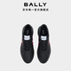 BALLY enjoy special offer red and white striped black cow leather men's casual sports shoes 6313182 black 43