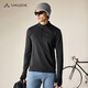 VAUDE autumn and winter new product polartec fleece long-sleeved warm T-shirt outdoor sports sweat-wicking breathable bottoming shirt for men VAUDE black L