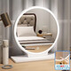 Fat Donglai's same style makeup mirror LED light mirror with light desktop desktop LED home bedroom fill light mirror dressing table round mirror high definition and warm 40CM goddess powder smart light mirror丨Three levels of fill light