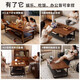 Litai solid wood coffee table living room small apartment tea table tea table integrated table light luxury small table modern simple middle-aged style square table solid wood 80cm dark walnut color