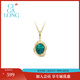 CIGA LONG small lucky beads malachite ring earrings necklace S925 Oriental leisurely new Chinese style jewelry small lucky beads malachite necklace